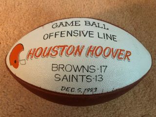 Cleveland Browns Houston Hoover Game Ball
