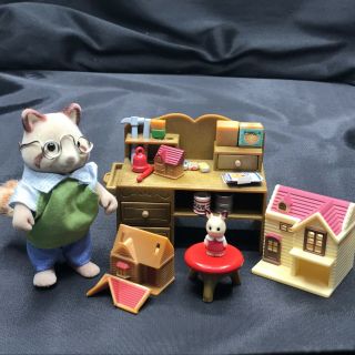 Calico Criiters Sylvanian Families The Toy Maker’s Set Raccoon Doll Flair Rare