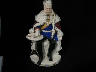 Tobacco Humidor,  Kaiser Wilhelm,  King Of Prussia,  Porcelain,  9 Inches