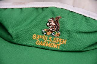 Vintage - 83rd U.  S.  Open Oakmont Country Club Unisex Green/white Embroidered Visor
