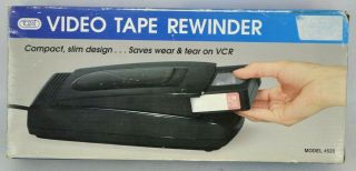 Vintage Tozaj Vhs Video Tape Rewinder Model 520 Compact Slim Portable Fast Quiet