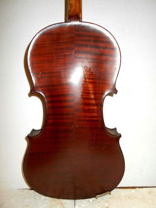 Antique Old Vintage French " Mirecourt " 2 Pc Back Full Size Violin -