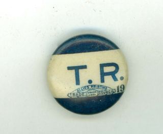 Vintage 1904 President Theodore Roosevelt Political Campaign Pinback Button T.  R.