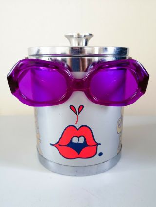 Rare Vintage 60s Peter Max Style Collectable Ice Bucket 