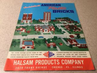 Vintage Halsam Products American Plastic Brick Instruction 15 Page Booklet