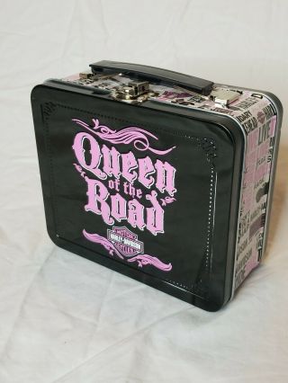 2016 Harley Davidson " Queen Of The Road " Hallmark Collectable Mini Lunch Box