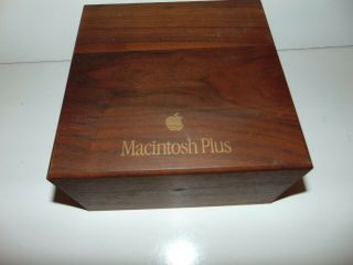 1980’s Vintage Apple Macintosh Plus Wood Floppy Disk Box Internal Sticker Rare