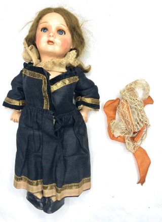 Antique Sfbj 12” Doll Outfit Doll Made In Paris