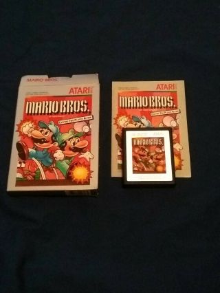 Vintage Atari 2600 Mario Bros Brothers Complete W/instructions