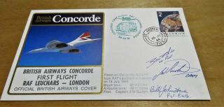 Concorde G - Boaf 1984 Flown Cover Signed By Burton,  Brian & Johnstone Leuchars