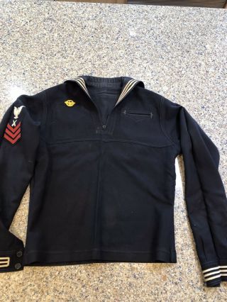 Vintage Wwii Navy Jacket Uss West Virginia