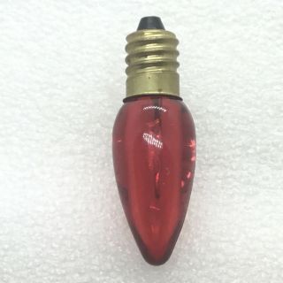 Vintage Christmas Light Bulb Brooch Pin Red Plastic Costume Jewelry