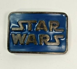 Vintage 1979 Blue And Brass Star Wars Belt Buckle