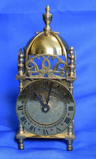 Vintage Smiths English Brass Lantern Clock