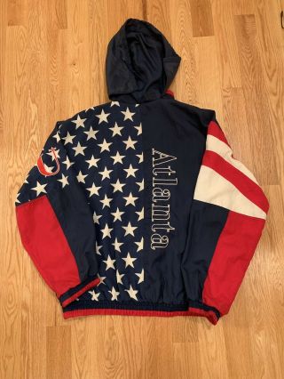 Starter 1996 Atlanta Olympic Games Usa Flag John Hancock Jacket 90s Xl Vintage