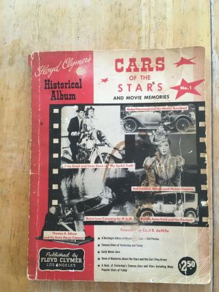 Cars Of The Stars Vintage Book By Floyd Clymer 1954