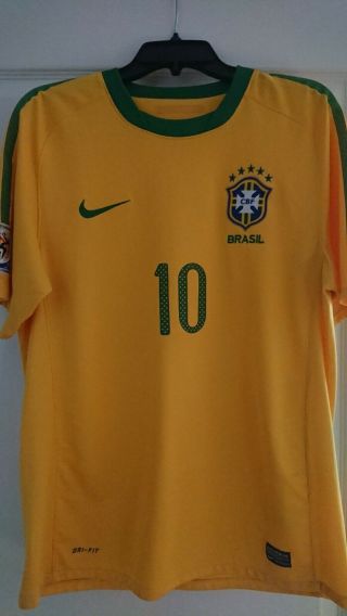 Nike Brazil Brasil Home Soccer Football Jersey World Cup 2010 Kaka 