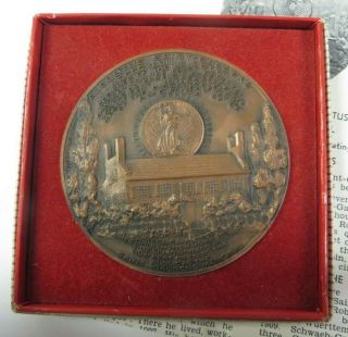 Vtg 1961 Augustus Saint - Gaudens Commemorative Coin W/ Box Medal Arts Co.  Bronze