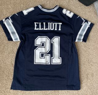 Ezekiel Elliot Kids Dallas Cowboys Navy Nike Jersey Boys Small S (8) Youth