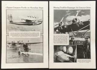 Pan Am Flying Clipper 1935 Sikorsky S - 42 Flying Boat Vintage Pictorial