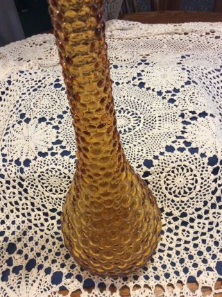 Vintage Amber Genie Bottle Decanter “Bubbles” ITALY? 3