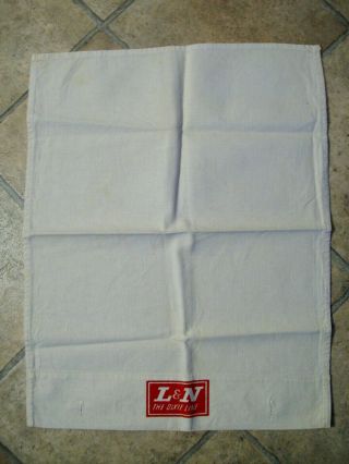 Louisville Nashville Railroad L&n Hand Towel Beige W/ Red Logo 19 1/2 " X 15 "