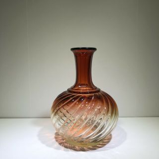 Antique Baccarat Rose Teinte Art Glass Decanter Carafe Bottle Vase