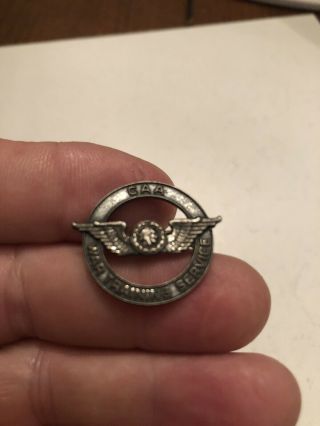 Vintage Sterling Silver Caa War Training Service Badge / Pin