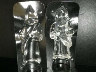 Professional,  vintage metal chocolate mold,  early Father Christmas. 3
