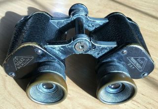 C.  P.  Goerz 8x30 Marine - Trieder Antique Binoculars With Case