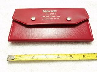 Starrett No.  S167c Radius Gage Set Stainless Steel Vintage Usa