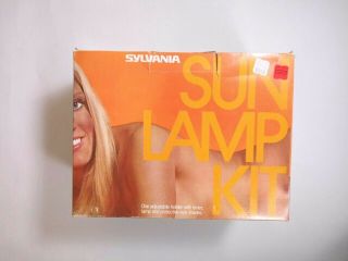 Vtg 1980 Sylvania Sun Lamp Tanning Kit Model Rsm/h 275 Watt Box Timer