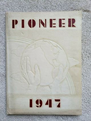 1947 Pompton Lakes High School Yearbook Pioneer Nj Rare Vintage