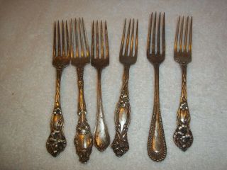 6 Sterling Silver Forks (284 Grams) Flatware