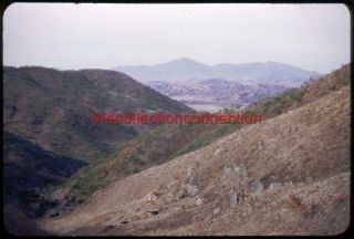 Vtg 1952 35mm Slide Us Army Soldiers View " A " Company Hill Chorwon Korea I31
