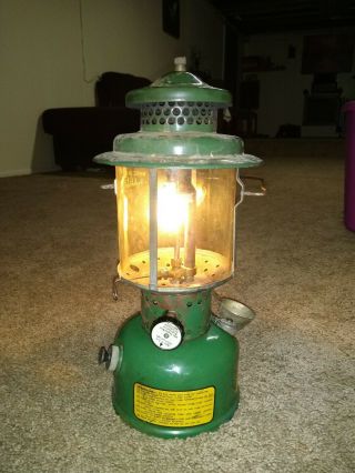 Vintage 1946 Us Army Military Vietnam War Era Coleman Gas Lantern Od Green
