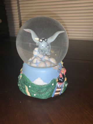 Vintage Retro Disney Dumbo Snow Globe Musical Enesco
