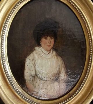 Charming English School 18th Century Antique Oil Painting Portrait Of A Lady