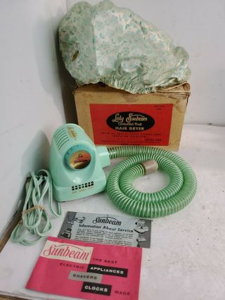 , Vintage Lady Sunbeam Controlled Heat Hair & Nail Dryer - W/ Box