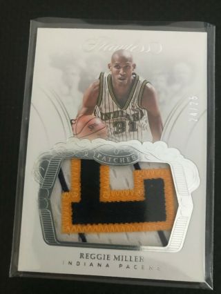 Reggie Miller 2017 - 18 Flawless Jumbo 3 - Color Patch W/ Letter 24/25
