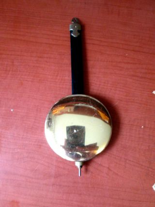 Vintage 8 - 1/4 " Long Wood Rod Brass Wall Clock Pendulum (532d)