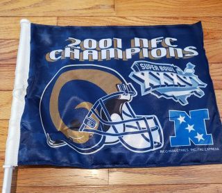 Los Angeles Rams St.  Louis Vintage 2001 Nfc Champions Car Flag