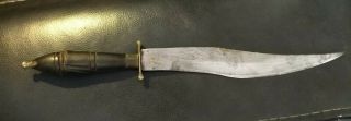 Antique Blacksmith Made Mexican Scorpion Tail Fighting Knife Horn Handle