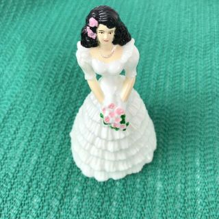Vintage Wedding Cake Topper Decoration Bride Bridal Shower Pink White Shabby
