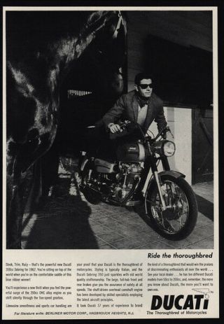 1967 Ducati 350 Sebring Italian Motorcycle - Italy - Vintage Ad