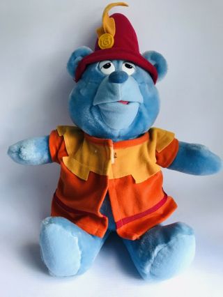 Fisher Price Disney Gummi Bears Tummi Blue 16 " Plush Stuffed Animal Vintage 1985