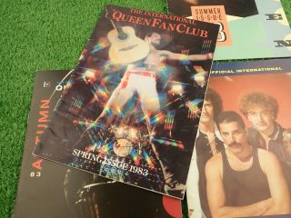 Vintage Official Queen Fan Club Magazines Spring Summer Autumn Christmas 1983 2