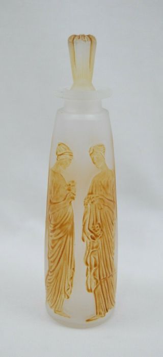 Vintage Coty Ambre Antique Parfum Empty Bottle Flacon Lalique Style 2690/3500