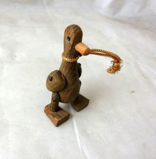 Zoo Line Miniature Teak Wood Duck Or Goose Kay Bojesen Era