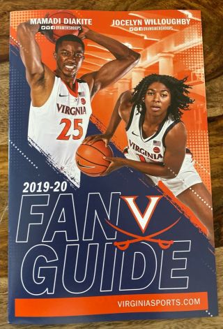 2019 - 2020 Virginia Cavaliers Basketball Fan Guide 24 Pages